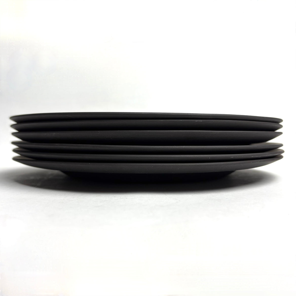 Wedgwood Black Basalt Tea Set 6 Trios Teapot Creamer Sugar Plate