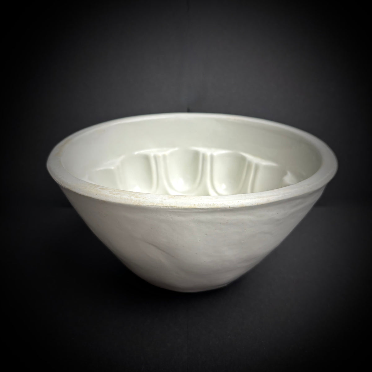 Large Victorian White Ceramic Jelly Mould English Kitchenalia