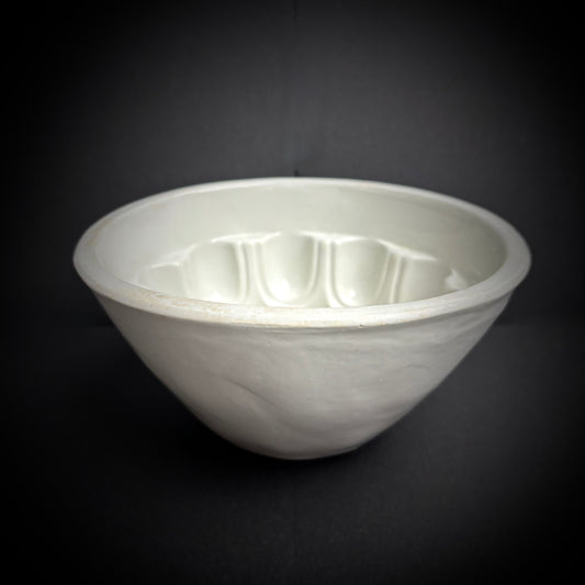 Large Victorian White Ceramic Jelly Mould English Kitchenalia