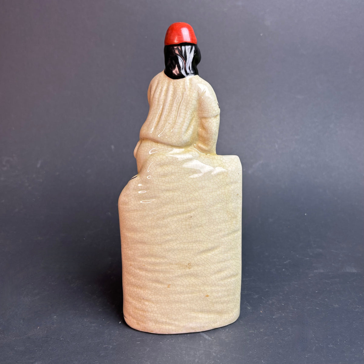 Art Deco Ceramic Cricketer Figure – Glazed Pottery Sports Figurine c.1930s