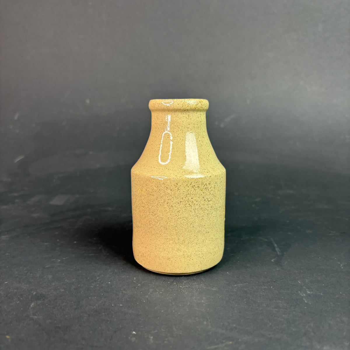 Antique French Mustard Pot “Noël London” Stoneware Advertising Jar 6oz