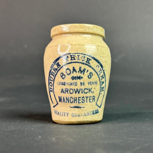 Antique English Stoneware Cream Pot – Boam’s, Ardwick Manchester c.1900