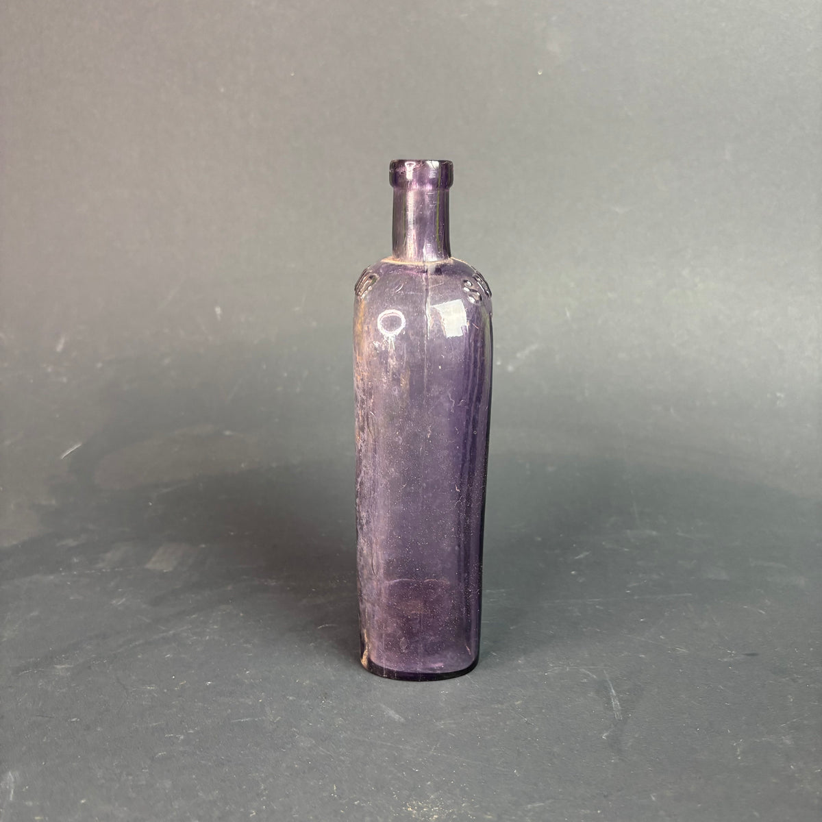 Antique S.C. Rubbs Chemist Bottle – Sun Purpled Glass c1900
