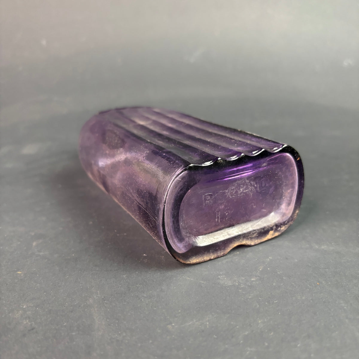Antique S.C. Rubbs Chemist Bottle – Sun Purpled Glass c1900
