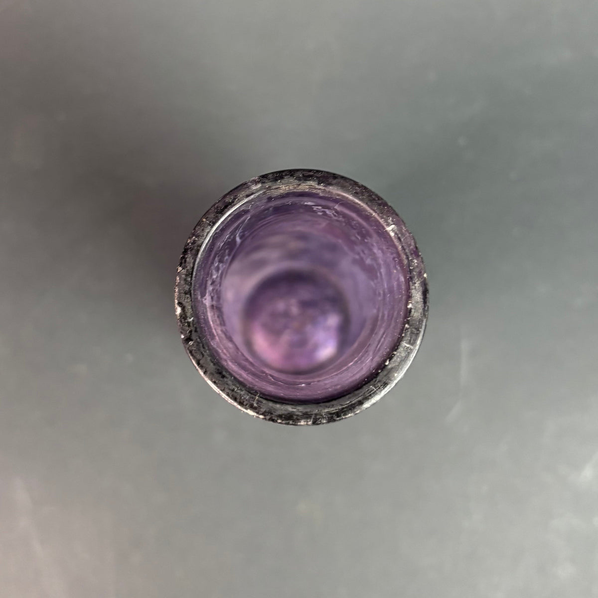 Antique Amethyst Glass Medicine Bottle c.1900s Sun Purple Apothecary