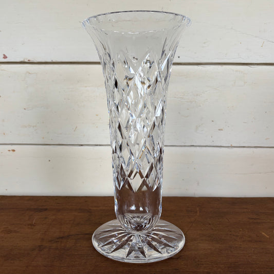 Webb Corbett Hand-Cut Crystal Vase – 21 cm (Signed)