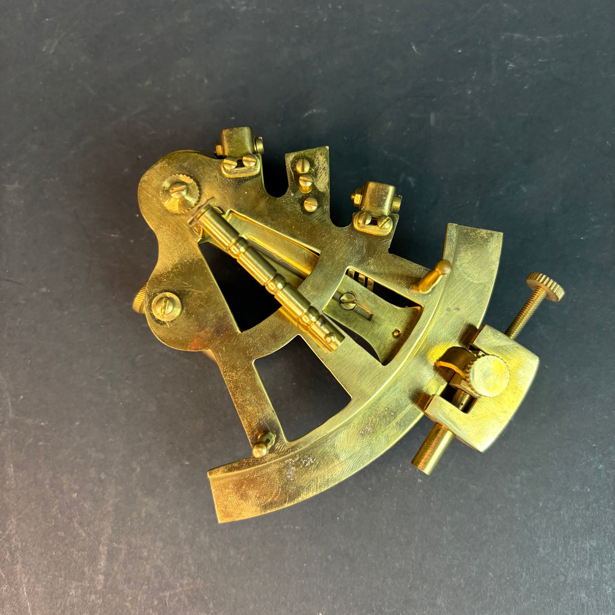 Vintage Brass Sextant – Nautical Navigation Instrument (Reproduction)