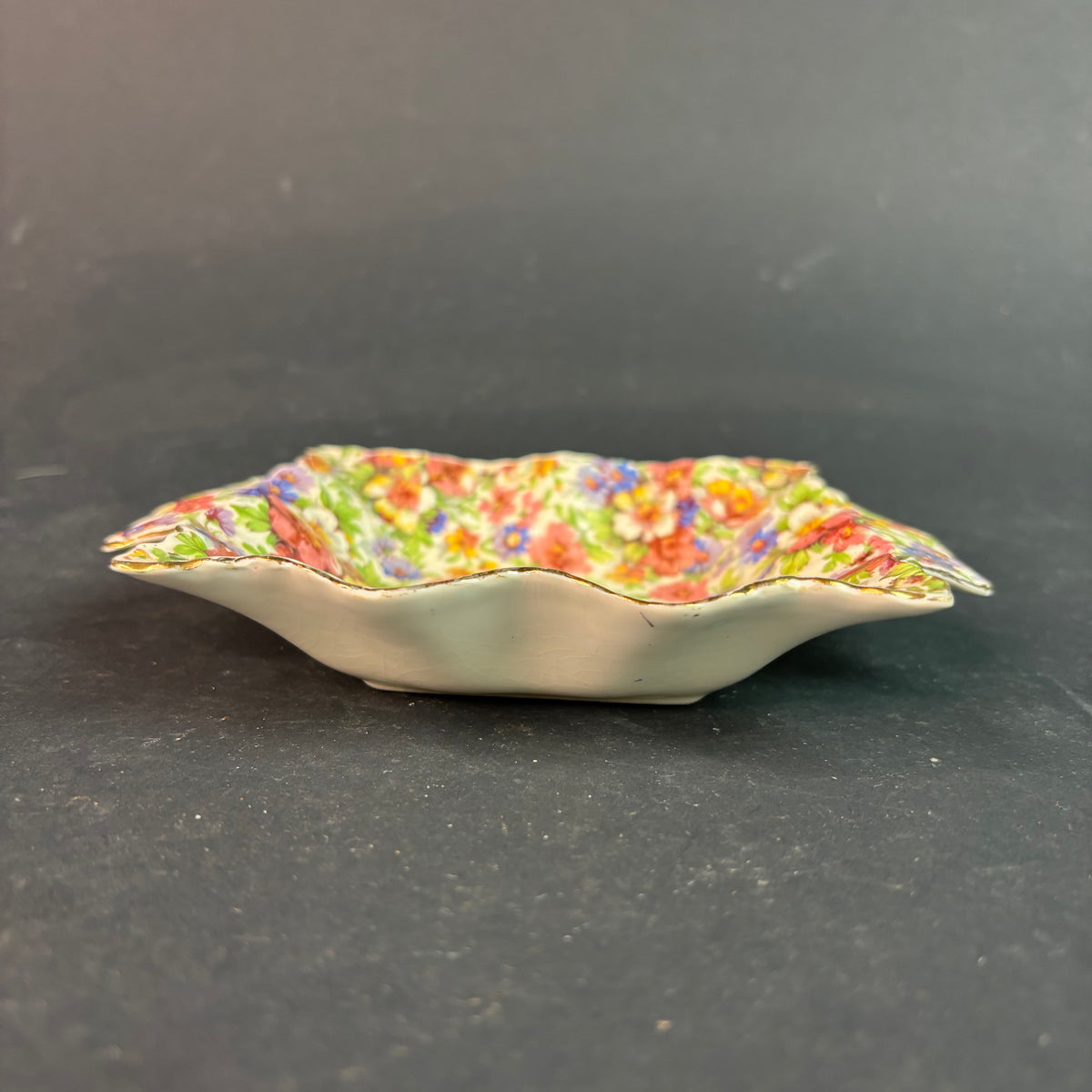 James Kent “Du Barry” Chintz Square Dish c.1940s England