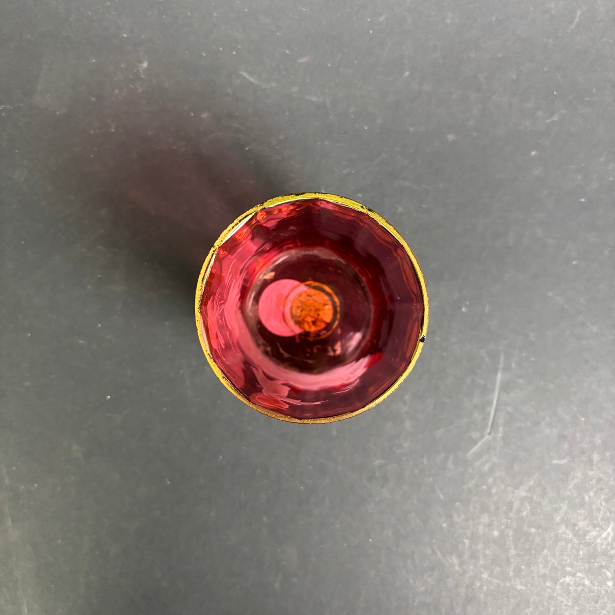 Antique Cranberry Mary Gregory Style Glass Tumbler – Enamel Child Scene c.1880