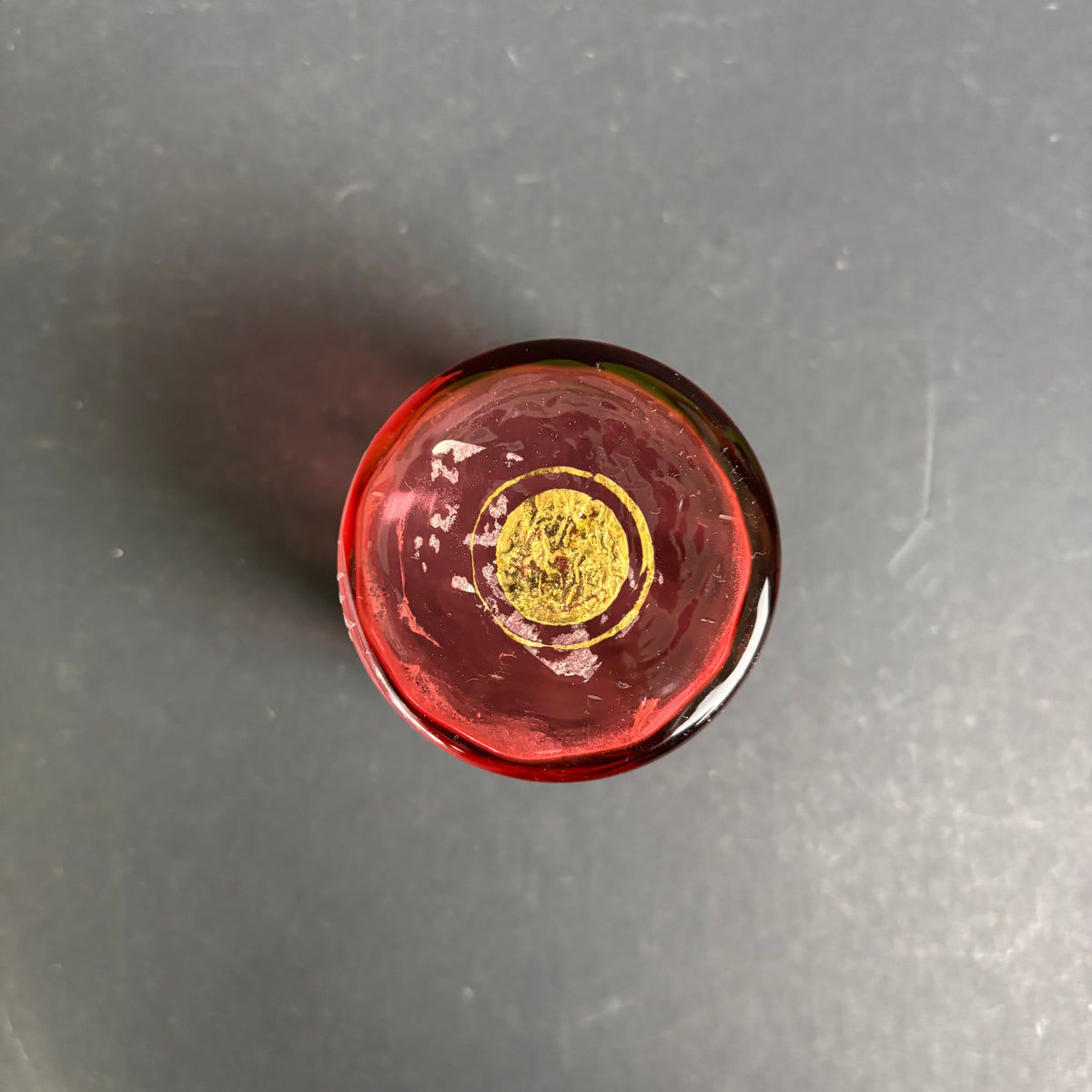 Antique Cranberry Mary Gregory Style Glass Tumbler – Enamel Child Scene c.1880
