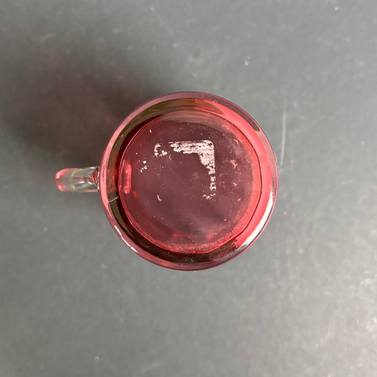 Victorian Mary Gregory Cranberry Glass Mug c.1880