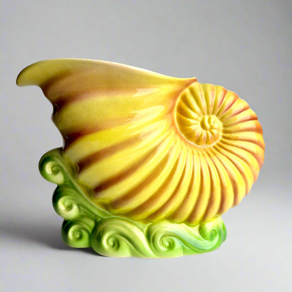 Kalmar Pottery Nautilus Shell Vase – Model V17, 1960s