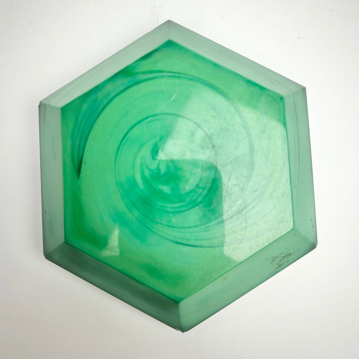 Art Deco Green Malachite Glass Dressing Table Set – Love Birds Lidded Box & Trays