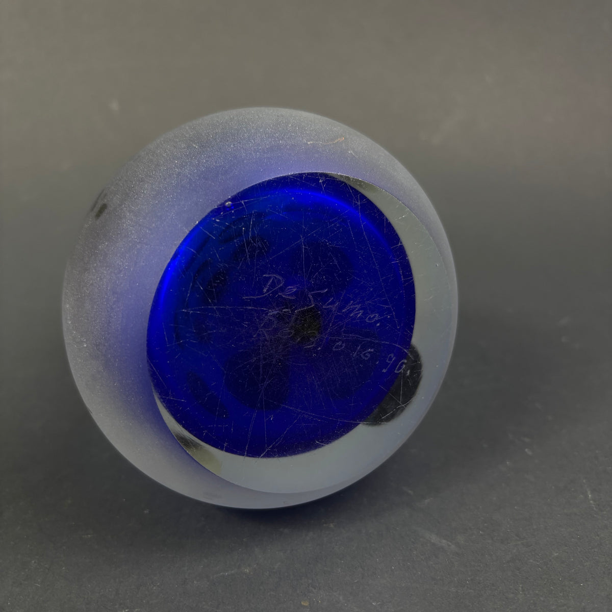 Signed De Simo RG.3.016.90 Italian Art Glass Sculpture c.1990