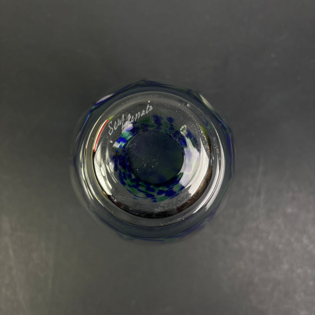 Vintage SEA Glasbruk Art Glass Vase – Björn Ramel, Sweden