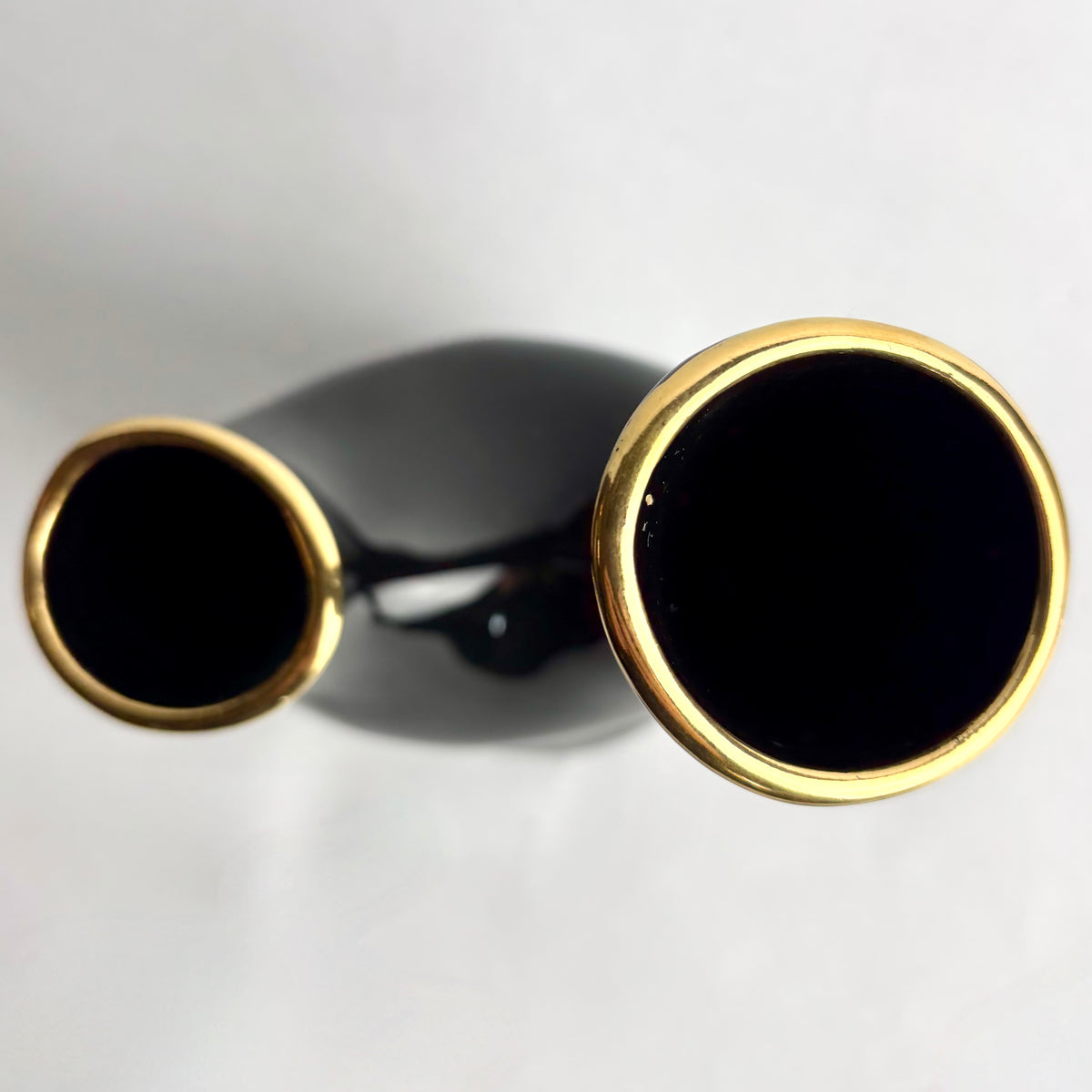 Wembley Ware Black & Gold Branch Vase – Mid-Century Australian Pottery