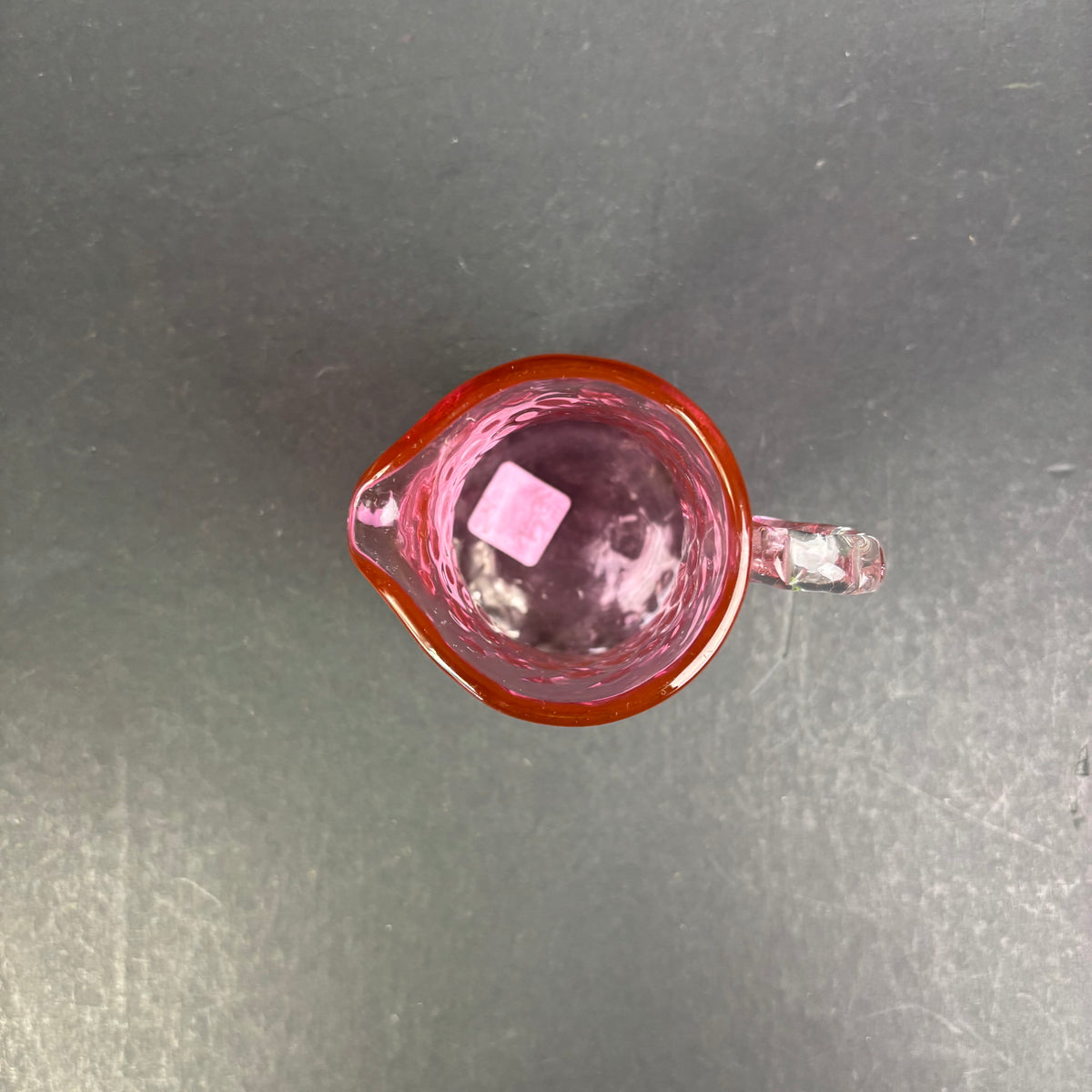 Fenton Cranberry Opalescent Thumbprint Cream Jug