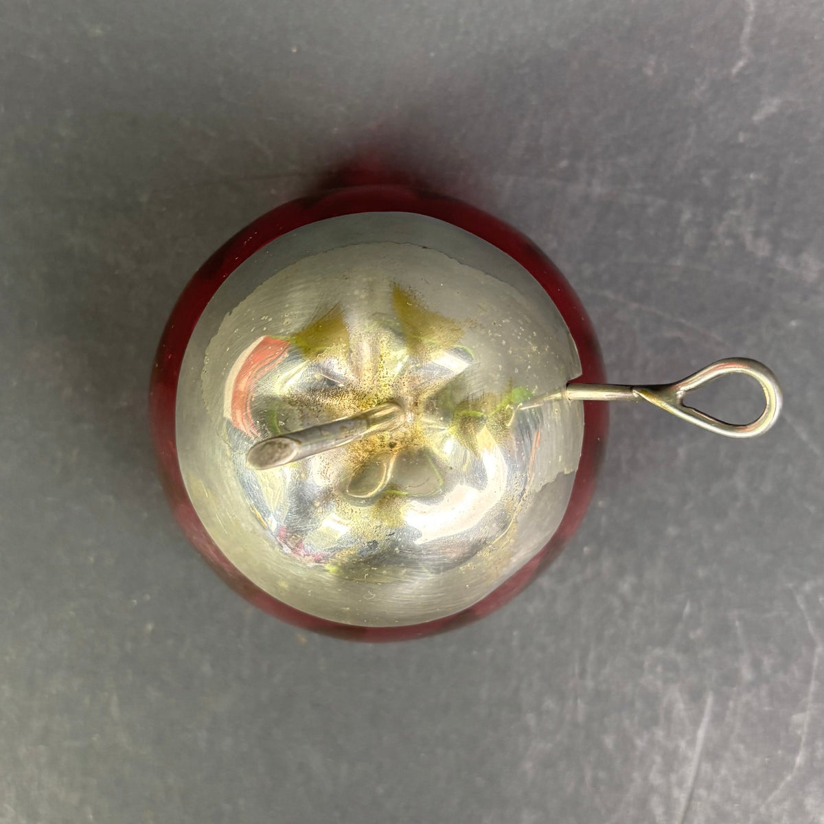 Vintage Ruby Red Glass Apple Preserve Pot with EPNS Lid & Spoon