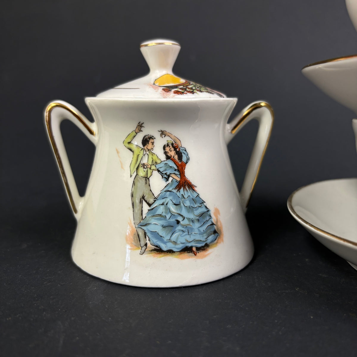 Vintage Spanish Flamenco Tea Set – 6 Piece