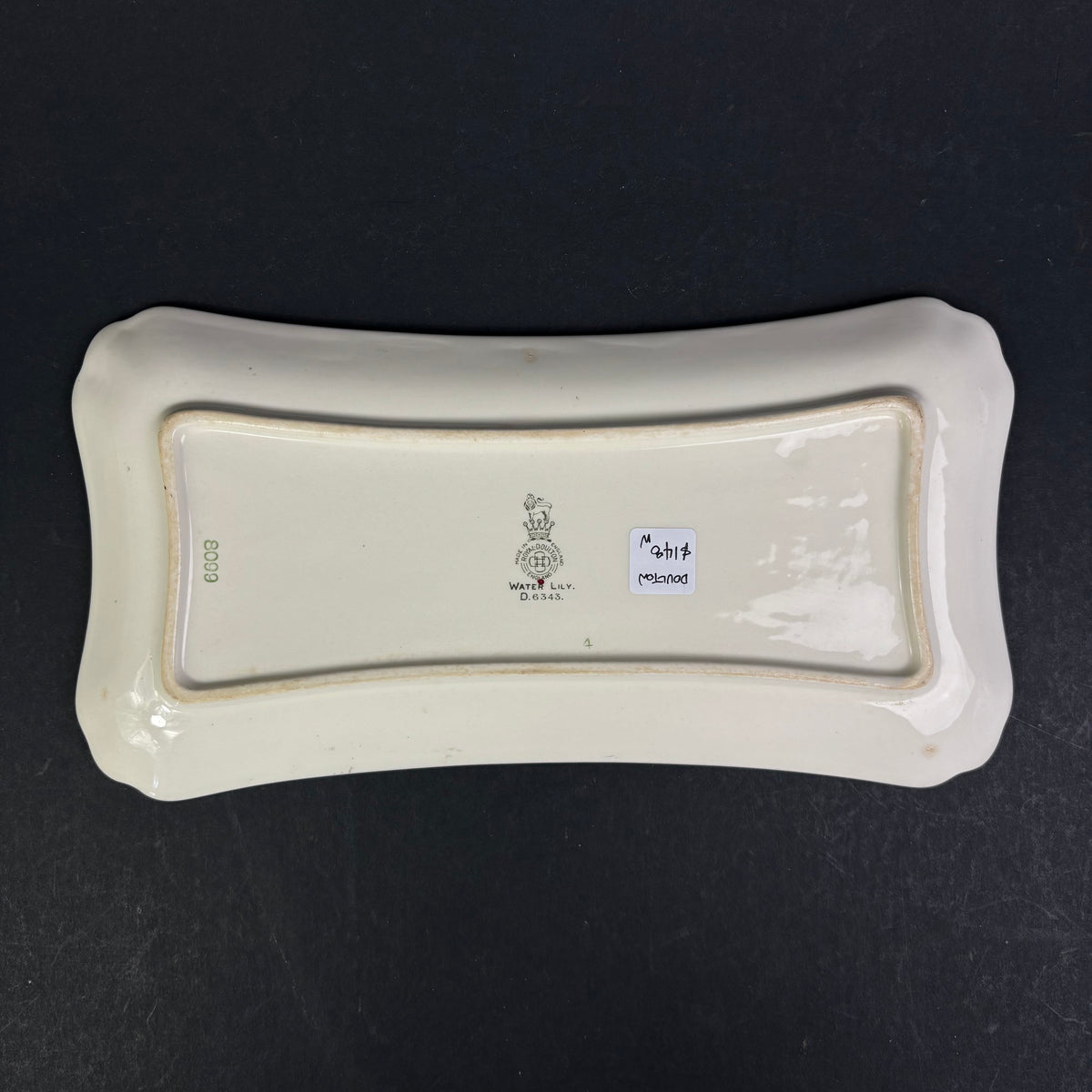 Royal Doulton "Water Lily" D6343 Art Deco Sandwich Serving Plate – Hand Decorated