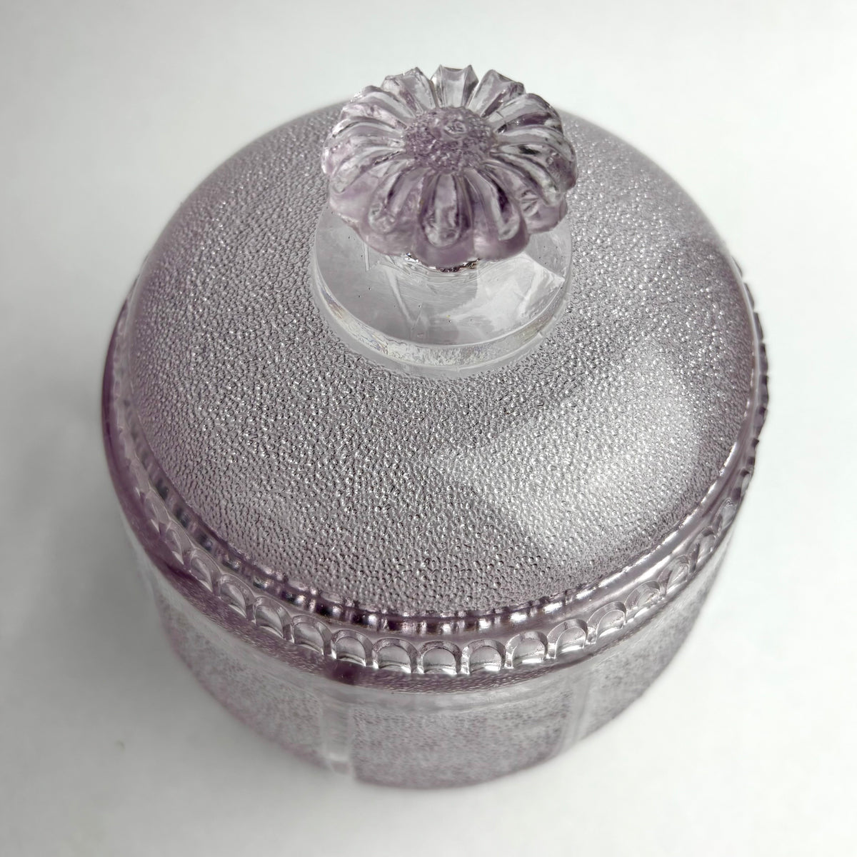 Antique Davidson Amethyst Glass Honey Barrel Jar c1880s Pattern 529