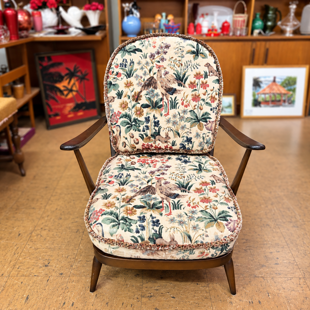 Vintage Ercol Windsor Three Piece Lounge Suite – Sofa & Two Armchairs