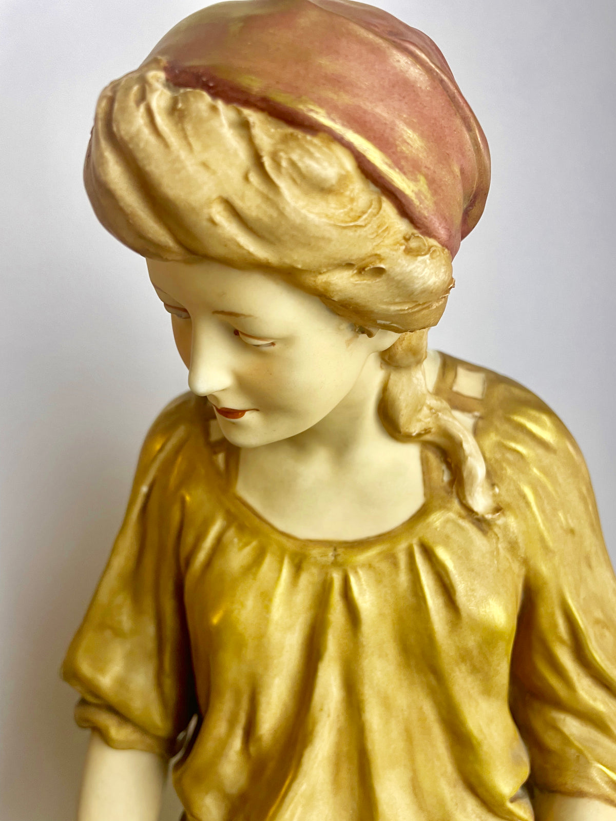 Large Pair Royal Dux Bohemia Figures – Shepherd & Shepherdess, c.1900s (63cm)