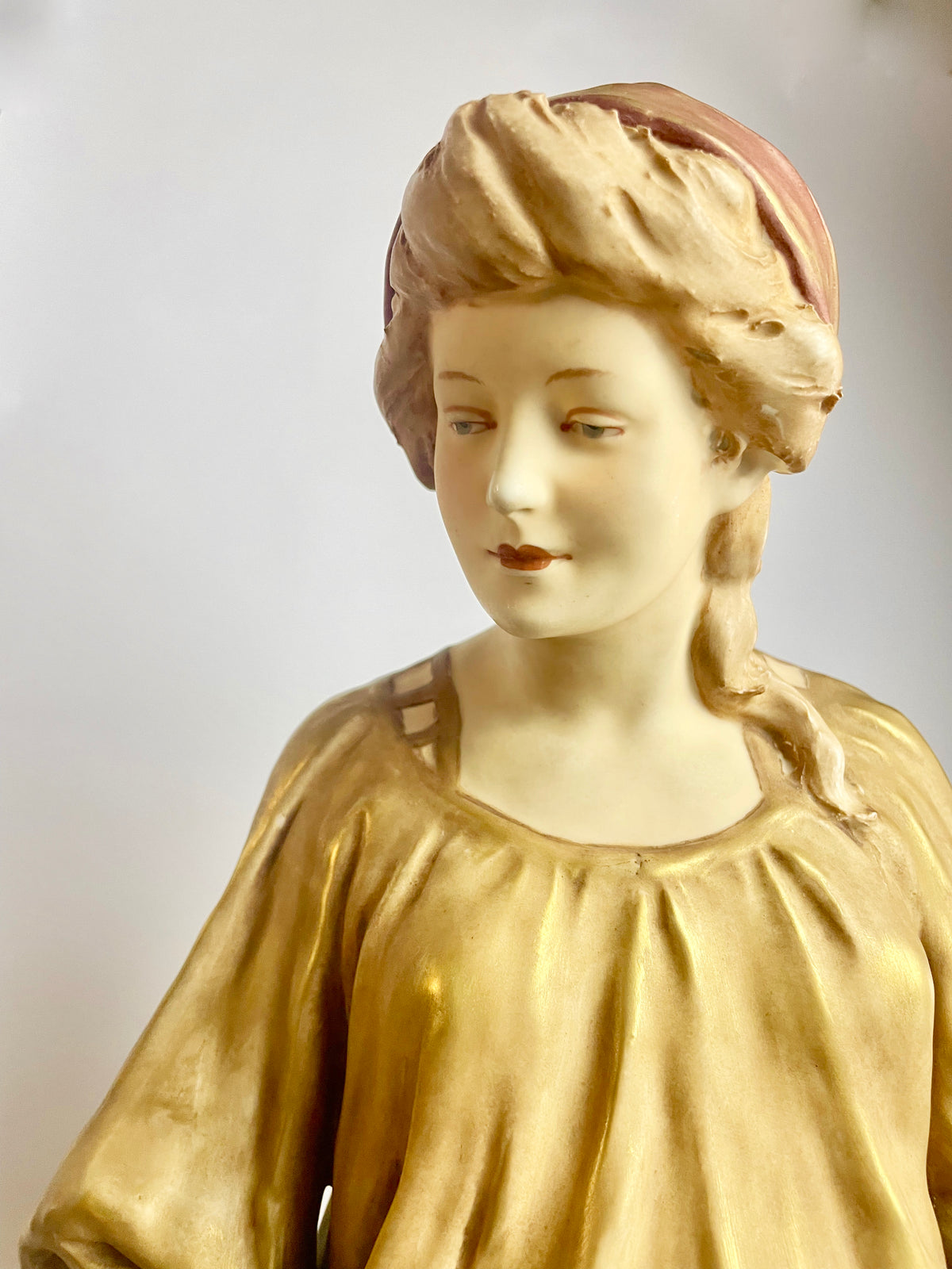 Large Pair Royal Dux Bohemia Figures – Shepherd & Shepherdess, c.1900s (63cm)