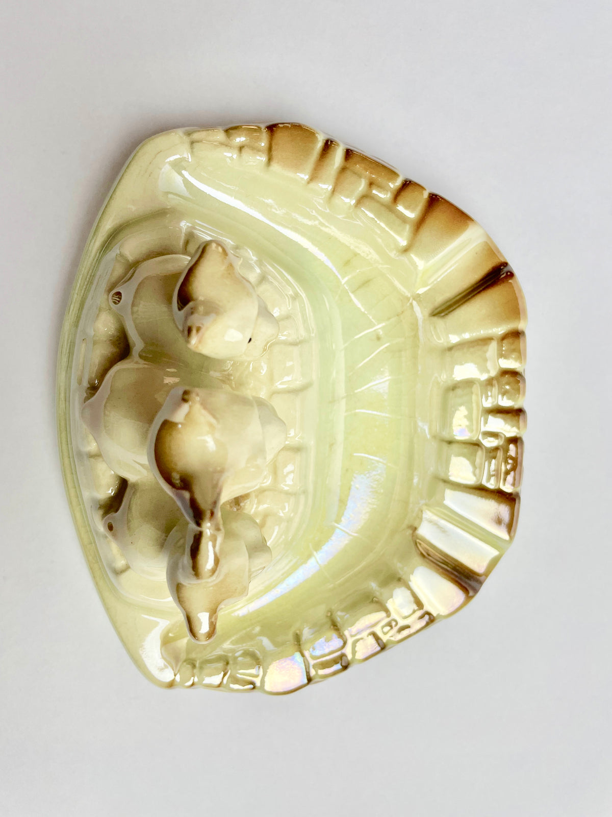 Wembley Ware Scottie Dogs Ashtray – Three Dogs on Brick Base