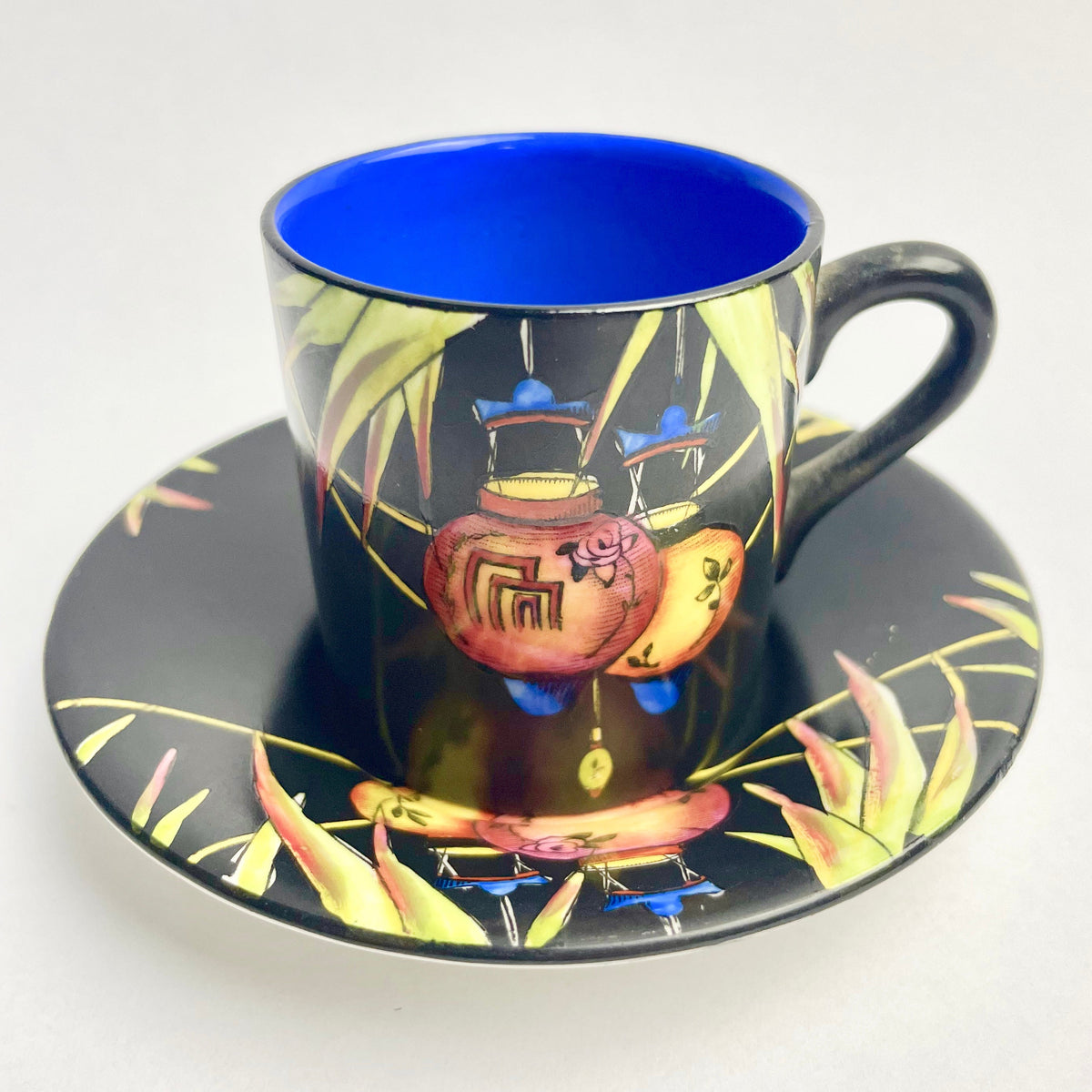 Rare Crown Ducal “Chinese Lantern” Coffee Set – c.1920 Art Deco