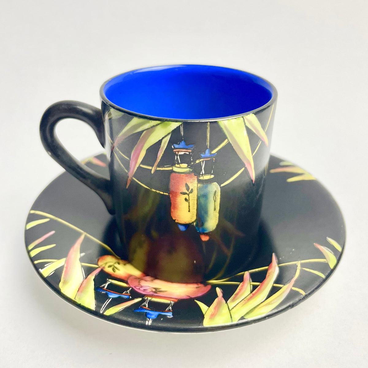 Rare Crown Ducal “Chinese Lantern” Coffee Set – c.1920 Art Deco