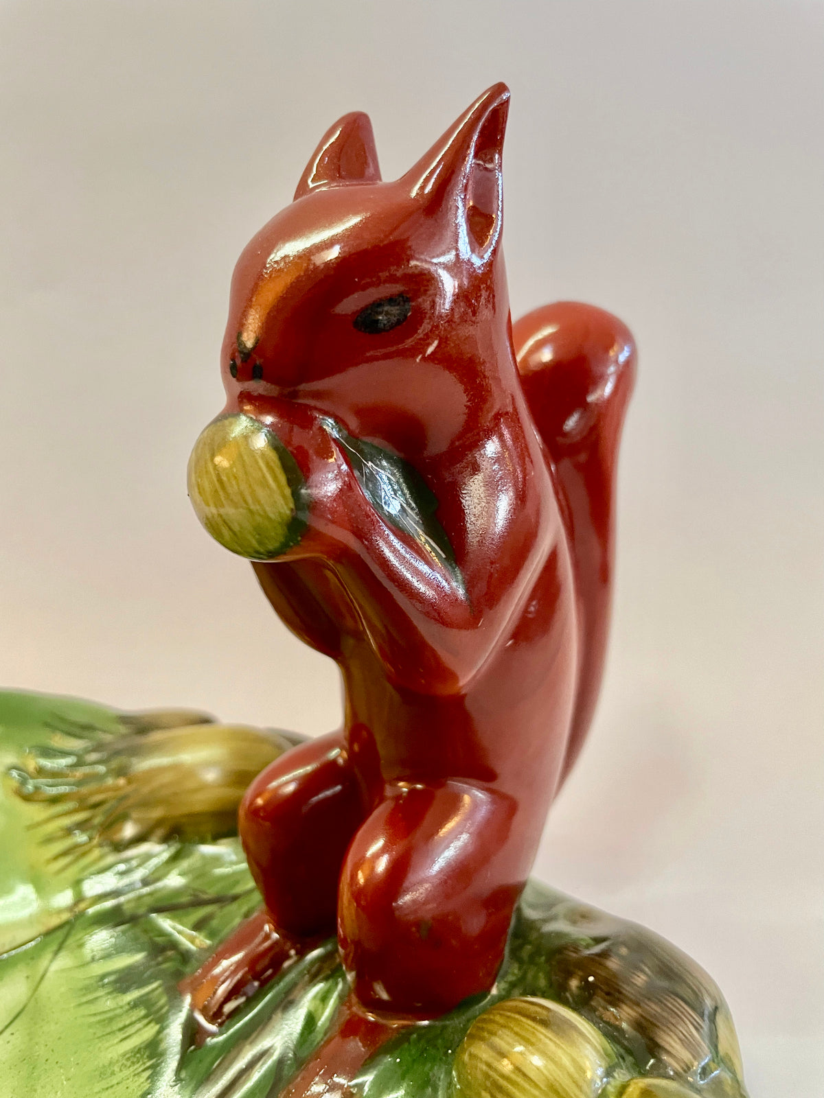 Wembley Ware Squirrel on Leaf Platter – Australian Pottery – Scarce Figural Dish c.1950s