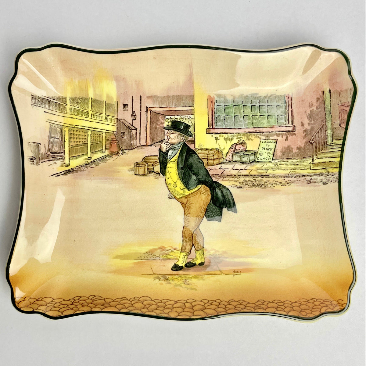 Large Royal Doulton Dickens Ware Plate – Mr Pickwick – 23.5cm