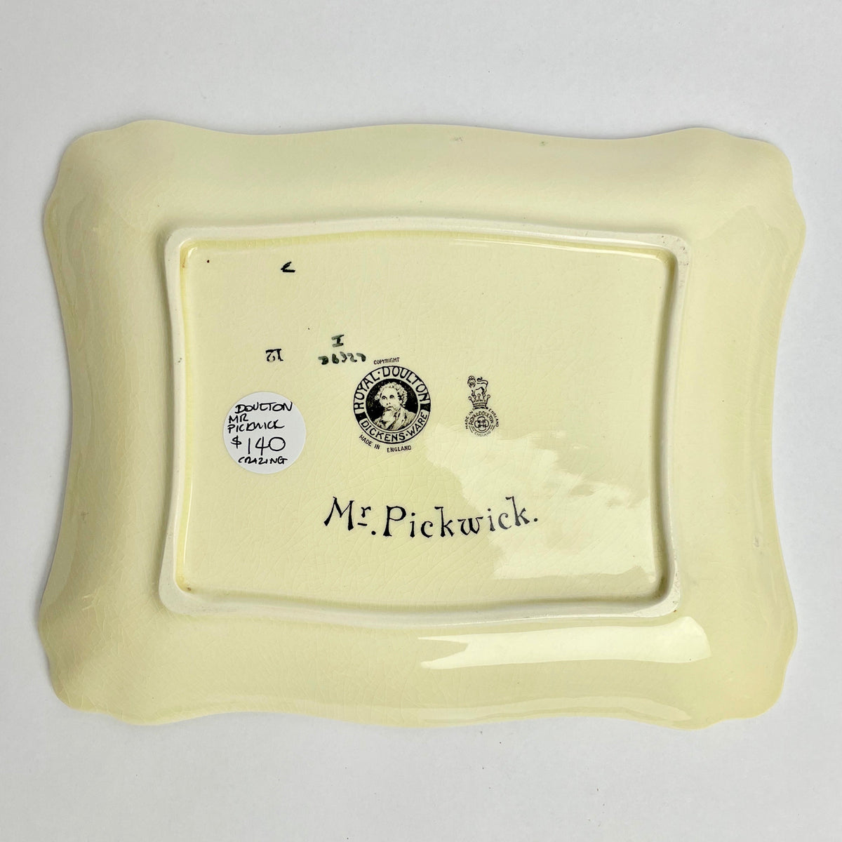 Large Royal Doulton Dickens Ware Plate – Mr Pickwick – 23.5cm
