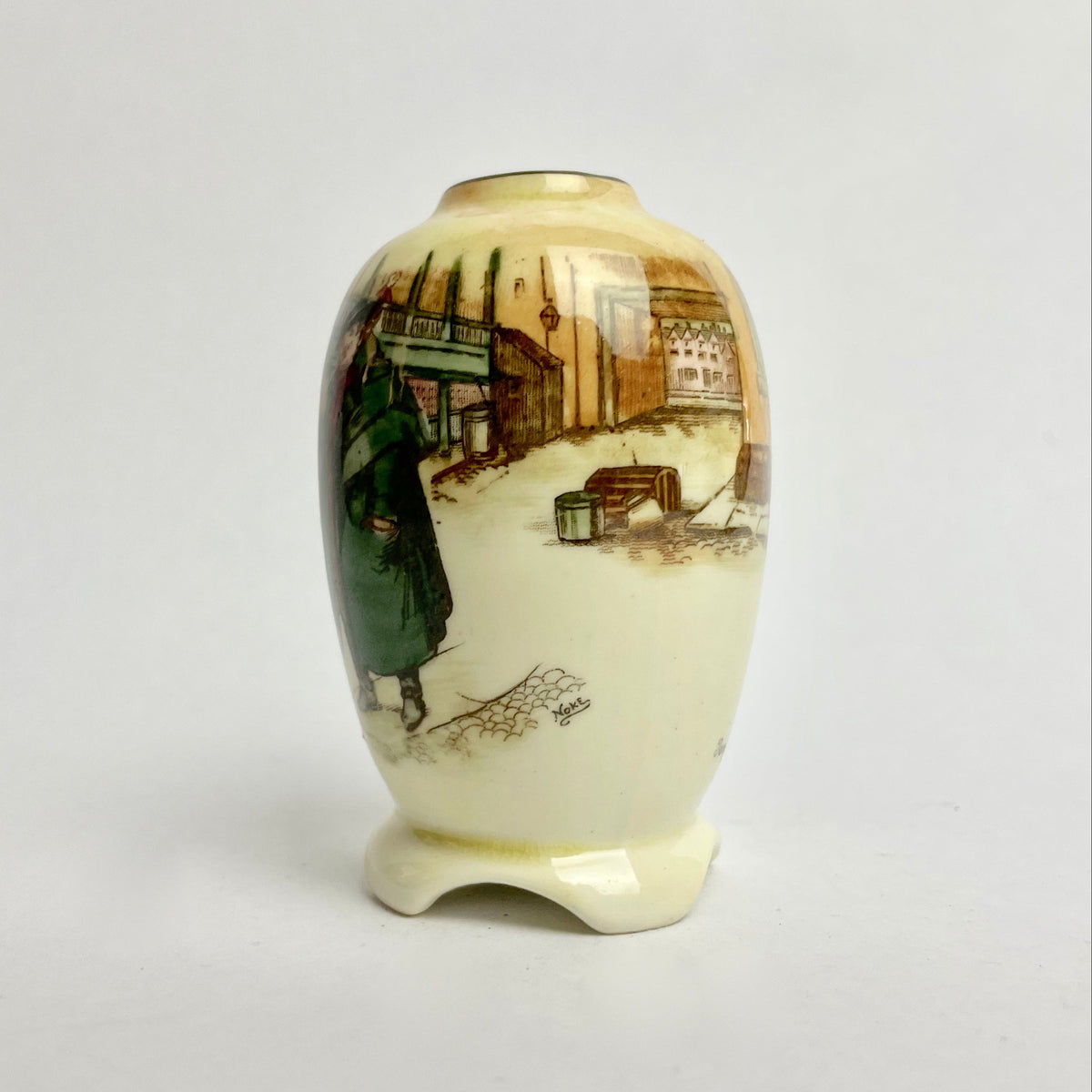 Rare Royal Doulton Dickens Ware Miniature Vase – Tony Weller – 8cm