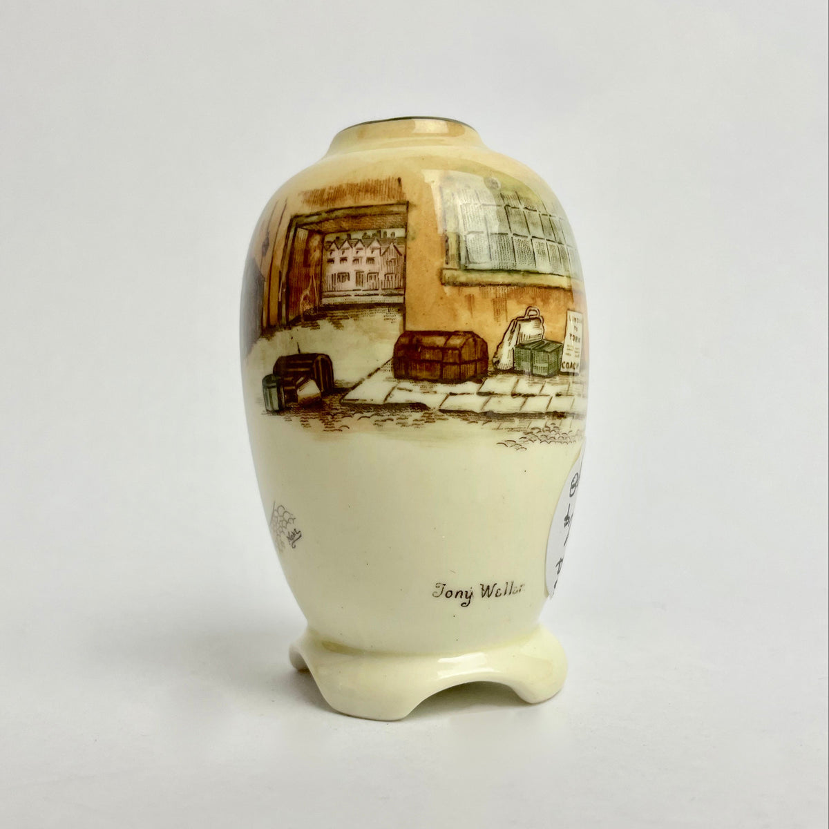 Rare Royal Doulton Dickens Ware Miniature Vase – Tony Weller – 8cm