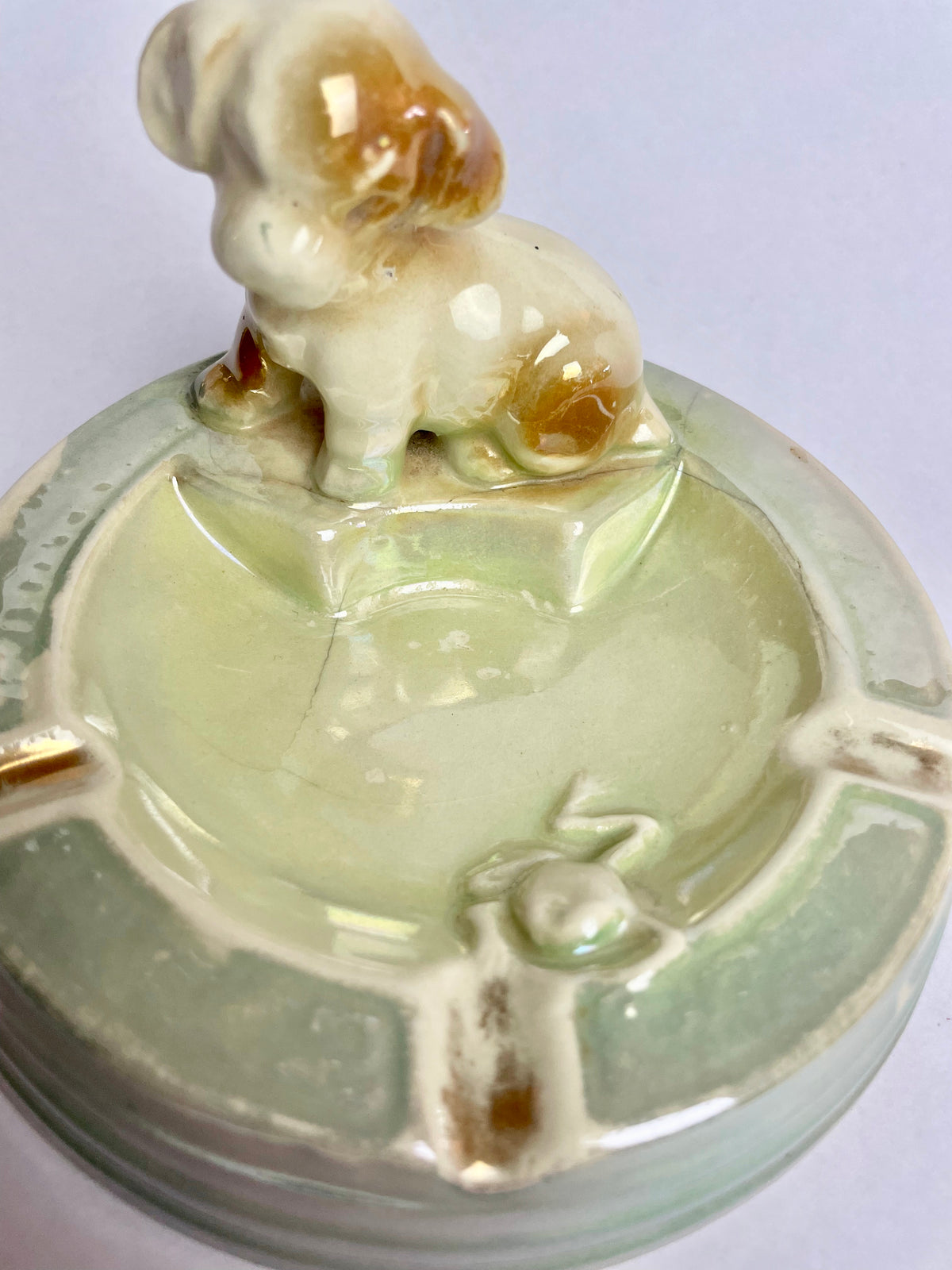 Wembley Ware Puppy Ashtray – Vintage WA Pottery – A/F
