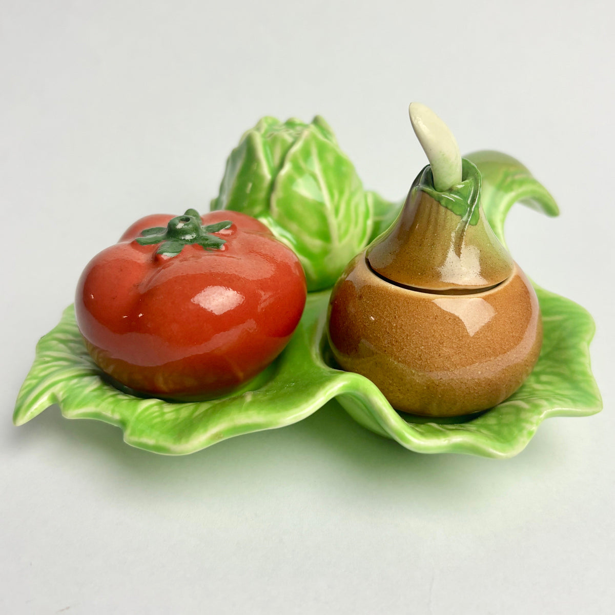 Wembley Ware Cruet Set – Complete with Lid & Spoon – Vintage WA Pottery