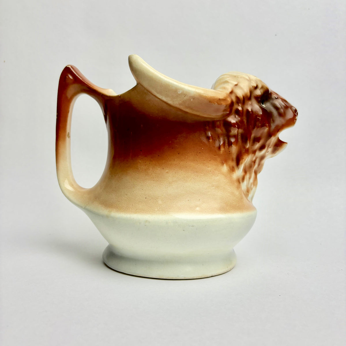 Vintage Austrian Bison Head Jug / Pitcher – Figural Buffalo – c.1920s Hunting Lodge