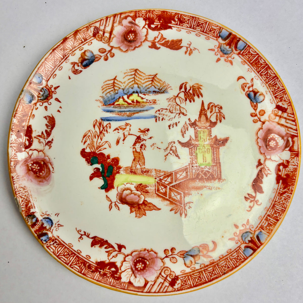 Rare Hilditch & Sons Chinoiserie Tea Set c1840 – Fisherman & Cormorants – 33pc