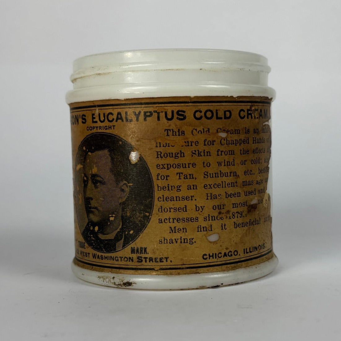 Prof. J. Warnesson's Eucalyptus Cold Cream jar label detail
