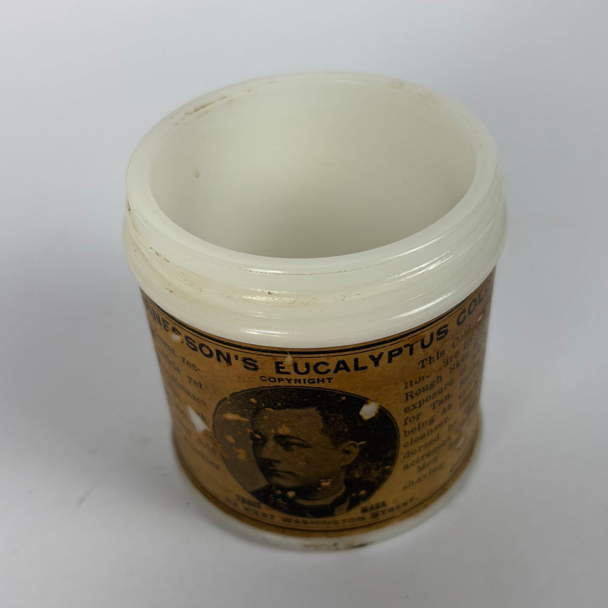 Prof. J. Warnesson's Eucalyptus Cold Cream jar alternate label view