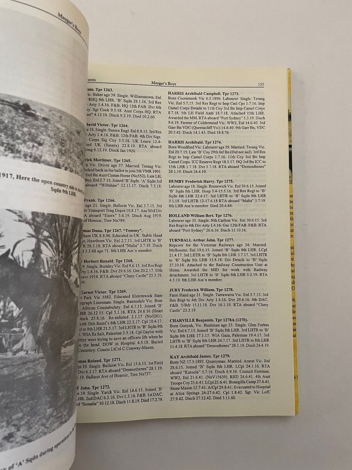 Maygar’s Boys – A Biographical History of the 8th Light Horse Regiment AIF 1914-