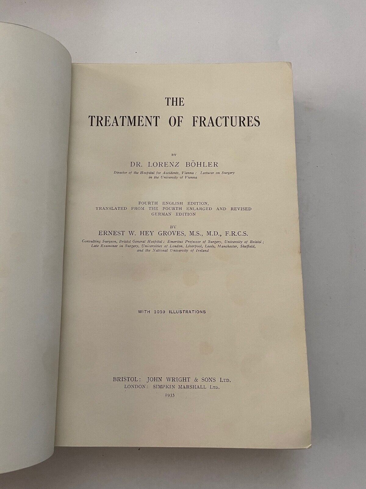 The treatment of Fractures by Lorenz Bohler