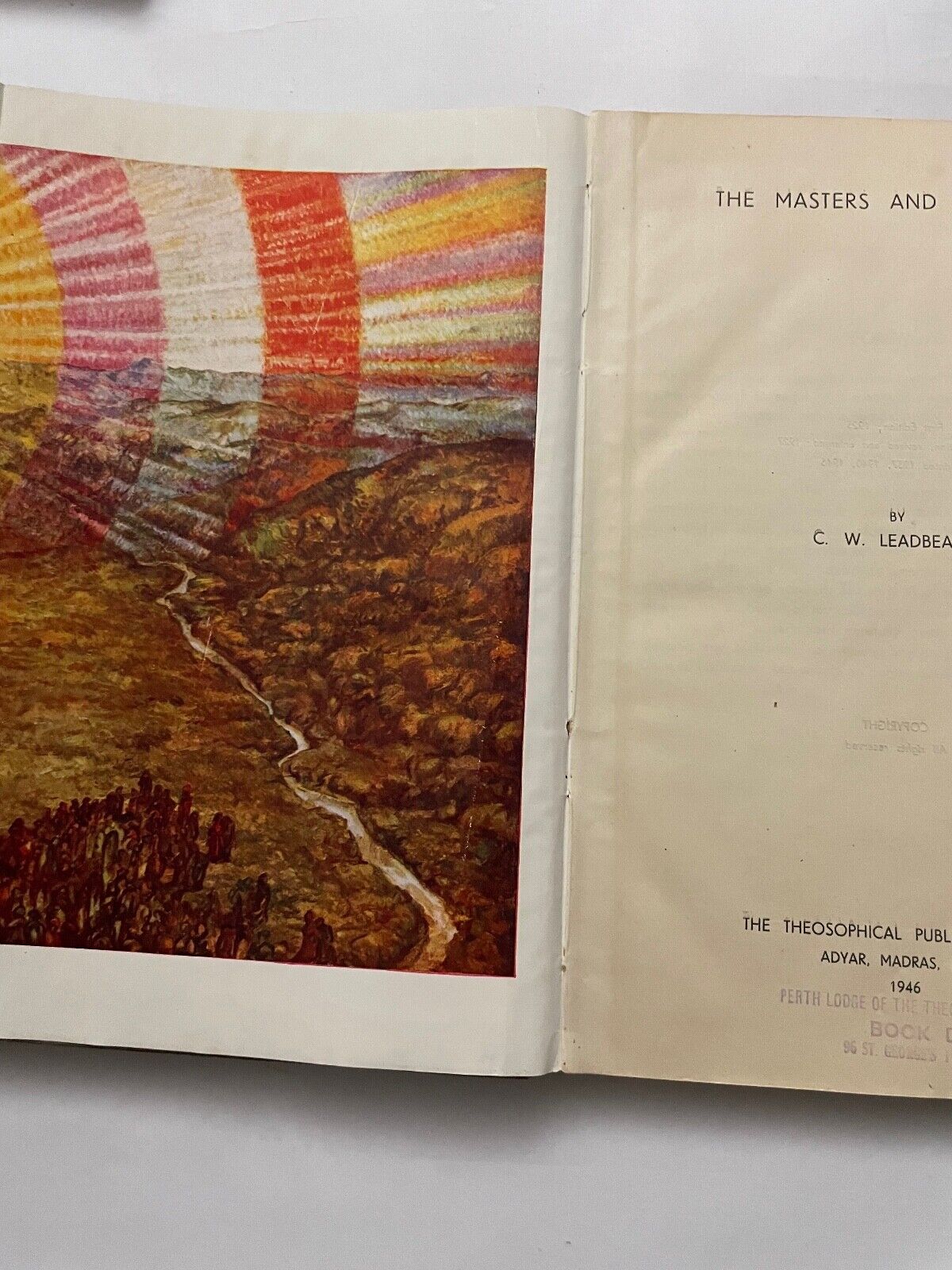The Masters and the Path by CW Leadbeater (Hardcover, 1946 edition)