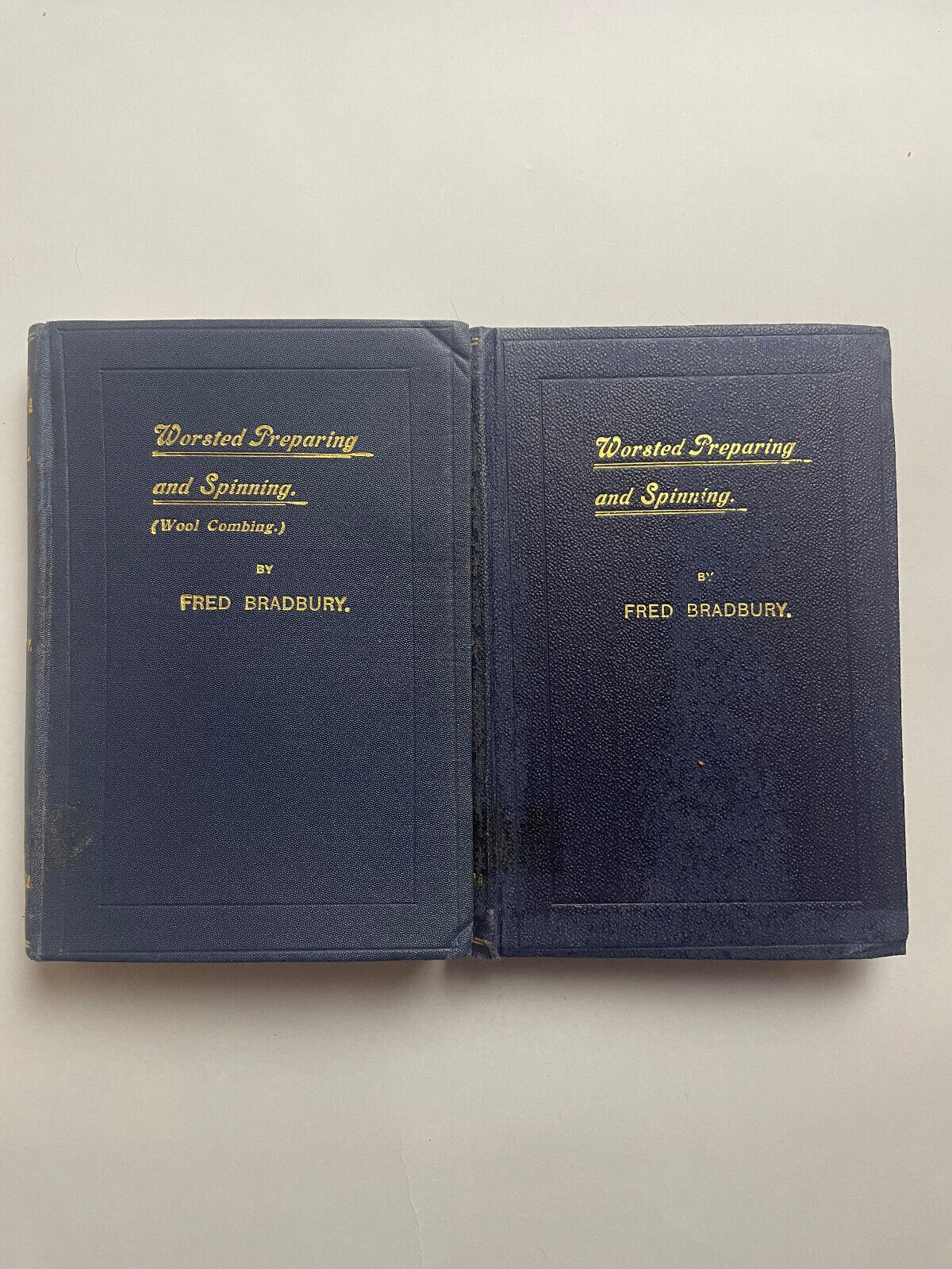 Worsted Preparing & Spinning Vol 1 & 2 by Fred Bradbury