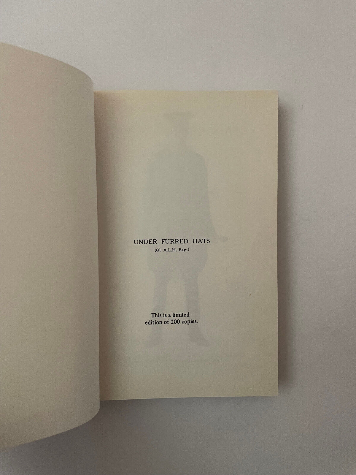 Under Furred Hats – 6th Light Horse Regiment (2nd Edition)