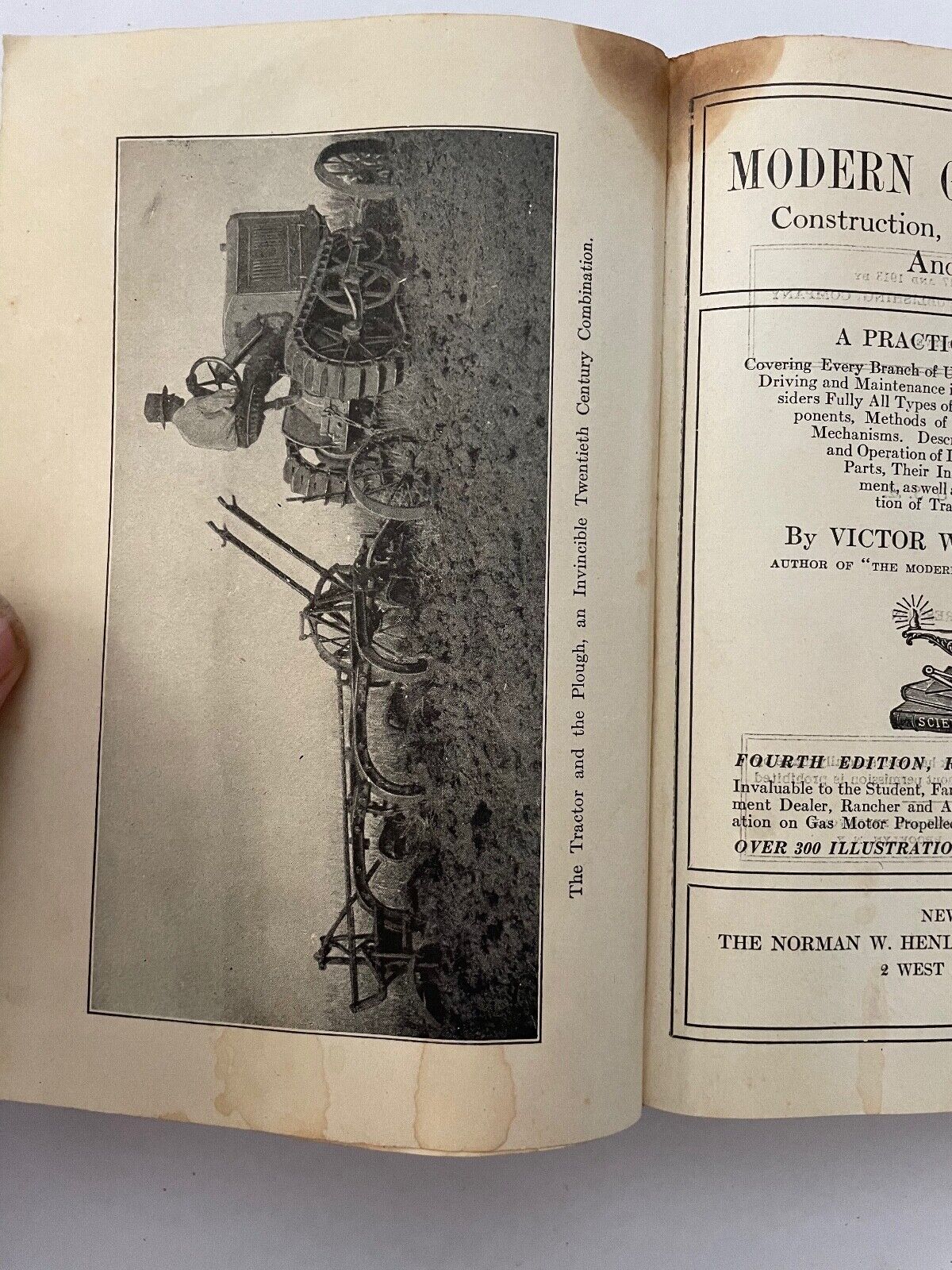 The Modern Gas Tractor by Victor W Page (scarce)