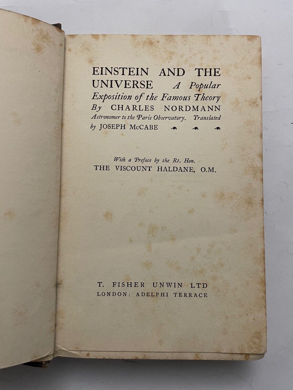 Einstein and the Universe: A Popular Exposition of the Famous Theory 1922