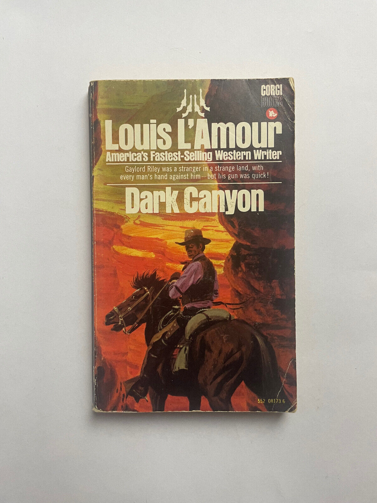 Four Vintage Louis L'Amour Western Paperbacks Dark Canyon, Key Lock Man, Sackett